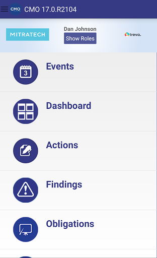 screenshot of Mitratech Compliance Manager (CMO)
